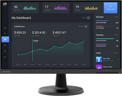 Монитор 24" Lenovo ThinkVision C24-40 VA FHD D-Sub, HDMI