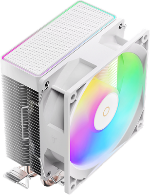 Кулер для процессора Ocypus Gamma A20 WH ARGB, 92mm FARGB FAN, Top FARGB Panel, 2 HEAT PIPES, 3-PIN, 1900 RPM, 21DBA, HYDRO BEARING, LGA115X/1200/1700/18XX, AM4/AM5