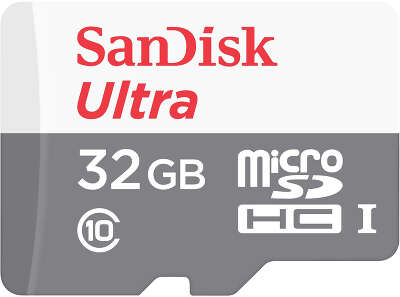 Флеш карта microSDHC 32GB Sandisk SDSQUNR-032G-GN3MN Ultra w/o adapter