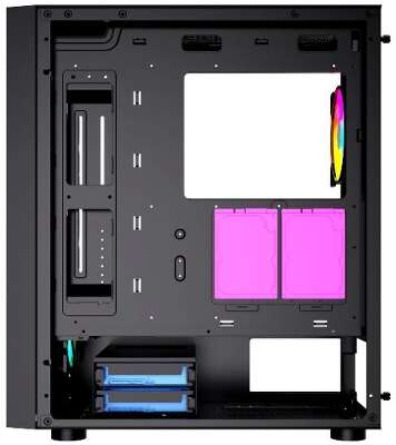 Корпус PowerCase Attica X4B, черный, EATX, Без БП (CAEB-L4)