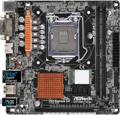 Мат. плата ASRock H110M-ITX/AC