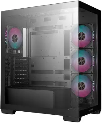 Корпус Deepcool CG580 4F черный без БП ATX 6x120mm 3x140mm 2xUSB3.0 audio bott PSU