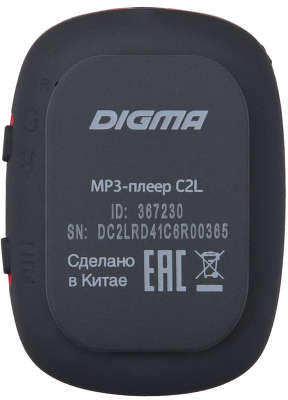 Цифровой аудиоплеер Digma C2L 4Gb красный