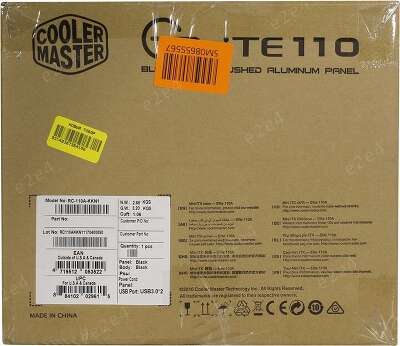 Корпус COOLERMASTER Elite 110A, черный, mini-ITX, Без БП (RC-110A-KKN1)
