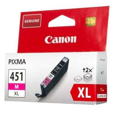 Картридж CANON CLI-451XL M пурпурный, увеличенной емкости 11 мл, 660 стр