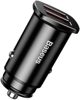 Автомобильное ЗУ Baseus Square Metal 2xUSB 30W Dual Charger , Black [CCALL-DS01]