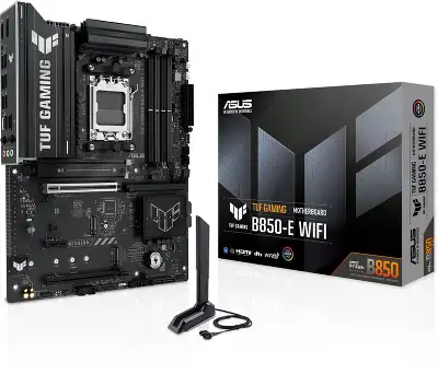 Материнская плата Asus TUF GAMING B850-E WIFI SocketAM5 AMD B850 4xDDR5 ATX AC`97 8ch(7.1) 2.5Gg RAID+HDMI+DP
