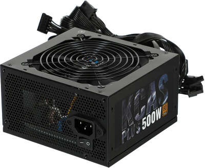 Блок питания 500W FORMULA (AEROCOOL) KCAS PLUS 500 (ATX, 80+ Bronze, APFC, 20+4 pin, 120mm fan, PCI-E 6+2Px2, 7xSATA) (KCAS PLUS 500 (F))