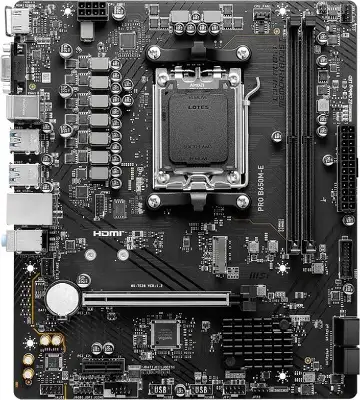 Материнская плата MSI PRO B650M-E SocketAM5 AMD B650 2xDDR5 mATX AC`97 8ch(7.1) GbLAN RAID+VGA+HDMI