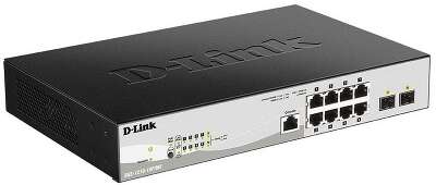 Коммутатор D-Link DGS-1210-10P/ME/B1A Управляемый коммутатор 2 уровня с 8 портами 10/100/1000Base-T с поддержкой PoE и 2 портами 1000Base-X SFP, RTL {5} (426629)