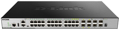 Коммутатор D-Link PROJ Управляемый L3 стекируемый коммутатор, 20x1000Base-T, 4x10GBase-X SFP+, 4xCombo 1000Base-T/SFP, защита от статического электричества до 6 кВ, CLI, порт управления 1000Base-T, консольный по