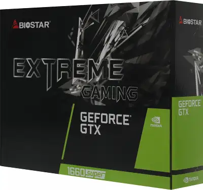 Видеокарта Biostar PCI-E 3.0 VN1666SF69 NVIDIA GeForce GTX 1660SUPER 6Gb 192bit GDDR6 1530/8000 DVIx1 HDMIx1 DPx1 HDCP Ret