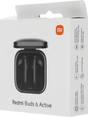 Наушники беспроводные Xiaomi Redmi Buds 6 Active, Black (BHR8396GL)