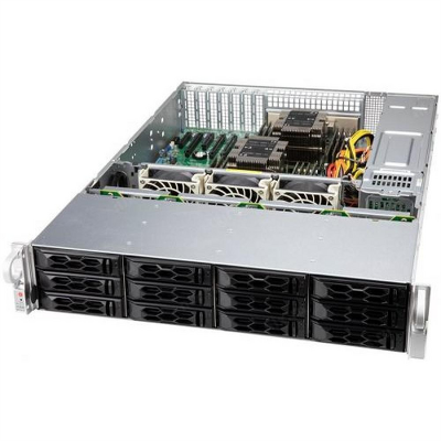 Шасси серверное Supermicro SuperChassis 2U LA26E1C4-R609LP/no HDD(12)LFF/7xLP/2x600W/(12" x 13", 13.68" x 13", 12" x 10")E-ATX, ATX/Backplane 12xSATA3/SAS3