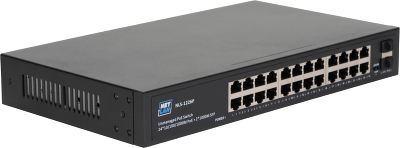 Коммутатор NETLAN, неуправляемый, 24*10/100/1000Мбит/с PoE (af/at), 2*10/100/1000Мбит/с SFP, DC52V/6.1A, PoE бюджет 320W