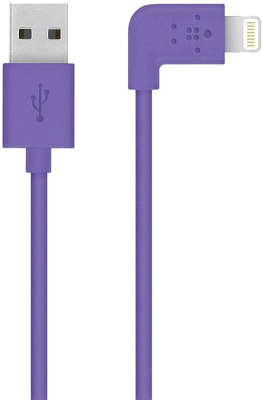 Кабель Belkin Mixit 90° USB to Lightning, 1.2 м, фиолетовый [F8J147bt04-PUR]