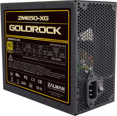 Блок питания 650W Zalman ZM650-XG ATX12V 80 PLUS GOLD, модульный