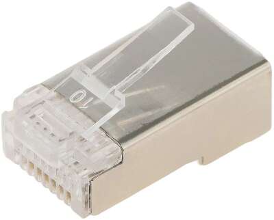 Разъем Hyperline WR-8P8C-5E-SH WRline Коннектор RJ-45 под витую пару, категория 5e, экранированный, универсальный (100 шт в упаковке)