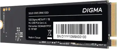Твердотельный накопитель NVMe 1Tb [DGSM4001TP73T] (SSD) Digma Meta P7