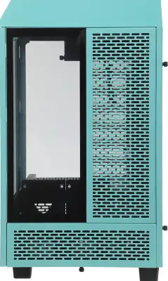 Корпус Thermaltake The Tower 100 Turquoise голубой без БП miniITX 1x120mm 3x140mm 2xUSB3.0 audio bott PSU