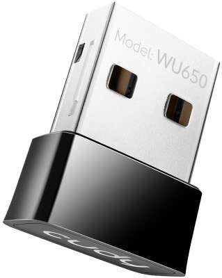 Адаптер беспроводной связи (Wi-Fi) CUDY AC650 Wi-Fi Mini USB Adapter 650Mbps Wi-Fi USB Adapter, Mini Size, 433Mbps at 5GHz + 200Mbps at 2.4GHz, Nano Size, USB 2.0