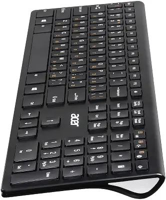 Клавиатура + мышь Acer OKR030 клав:черный мышь:черный USB беспроводная slim Multimedia (ZL.KBDEE.005)