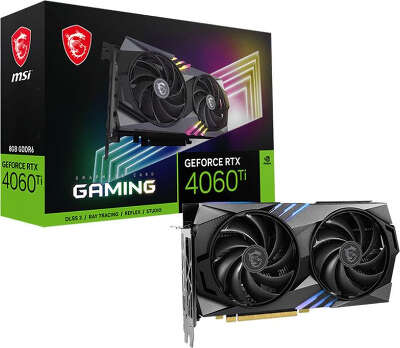 Видеокарта MSI NVIDIA nVidia GeForce RTX 4060Ti GAMING 8Gb DDR6 PCI-E HDMI, 3DP