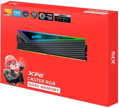 Модуль памяти ADATA 32GB DDR5 6400 DIMM XPG CASTER Gray, Kit (2x16GB), RTL