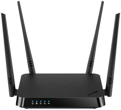 Роутер беспроводной D-Link DIR-825/RU/I1A AC1200 10/100/1000BASE-TX/4G ready черный