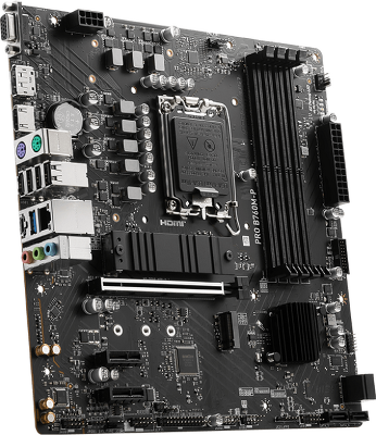 Материнская плата/ MB MSI INTEL B760 s1700, 4xDDR5(256GB), D-SUB/HDMI 2.1/DP, 1xPCIe 4.0x16, 2xPCIe 4.0, 1xLAN, 4xSATA 6Gb/s, 2xM.2, 1xUSB-C, 1xUSB 3.2, 4xUSB 2.0, 2xPS/2, mATX
