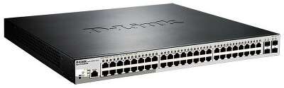 Коммутатор D-Link DGS-1210-52MP/ME/B2A Управляемый L2 коммутатор с 48 портами 10/100/1000Base-T и 4 портами 1000Base-X SFP (порты 1-8 PoE 802.3af/at, порты 9-48 PoE 802.3af, PoE-бюджет 370 Вт) (456244) {2}