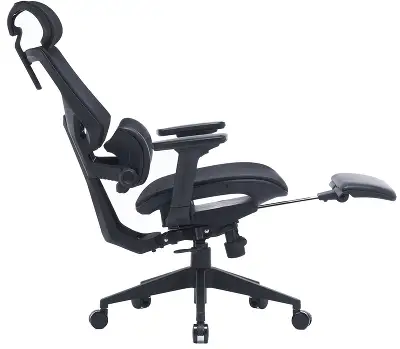 Кресло Cactus CS-CHR-MC01-BK черный сет./эко.кожа с подголов. крестов. пластик
