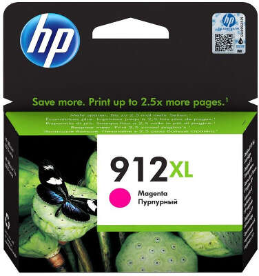 Картридж струйный HP 912XL 3YL82AE пурпурный (825стр.) для HP OfficeJet 801x/802x