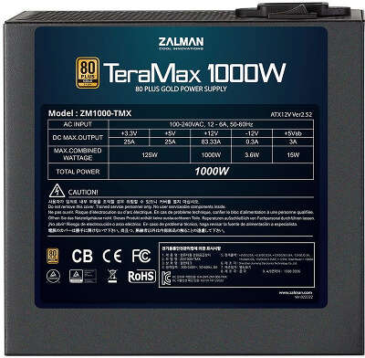 Блок питания 1кВт ATX Zalman TeraMax 1000W