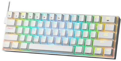 Redragon Беспроводная клавиатура Draconic RU,RGB, bluetooth 5.0, White [77810]