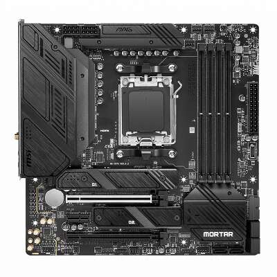 Материнская плата MSI MAG B650M MORTAR WIFI B650, AM5, 4*DDR5, 2*PCIEx16, 1*PCIEx1, 2*M.2, 2*TypeC, 3*USB3.2Gen2, 6*USB3.2Gen1, 4*USB2.0, 6*SATA3.0, 2.5G, DP, HDMI, M-ATX, RTL