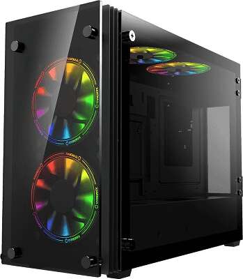 Корпус GameMax Stratos ITX, черный, mini-ITX, Без БП (Stratos ITX)