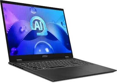 Ноутбук MSI Prestige 16 AI Evo B1MG-002US Core Ultra 7 155H 32Gb SSD1Tb Intel Arc 16" IPS QHD+ (2560x1600) Windows 11 Home Multi Language grey WiFi BT Cam (9S7-15A121-002)
