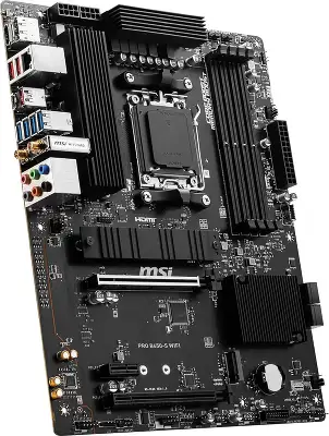 Материнская плата MSI PRO B650-S WIFI SocketAM5 AMD B650 4xDDR5 ATX AC`97 8ch(7.1) 2.5Gg RAID+HDMI+DP