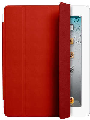 Кожаный чехол Apple Smart Cover для iPad 2/3/4, Red [MD304]