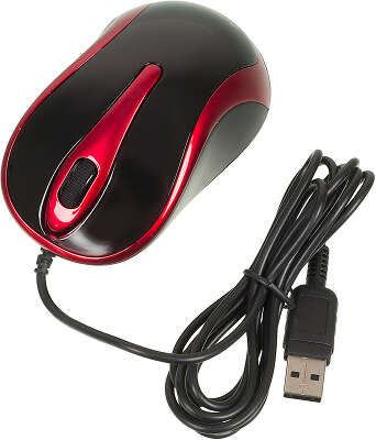 Мышь A4Tech V-Track Padless N-360 красный/черный оптическая 1200dpi USB 3but (N-360-2)