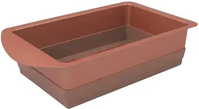 Форма для выпечки Rondell Karamelle RDF-450 прямоуг. 14x22см сталь/силикон карамель