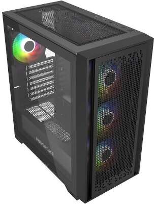 Корпус PowerCase ByteFlow, черный, ATX, без БП (CBFB-A4)