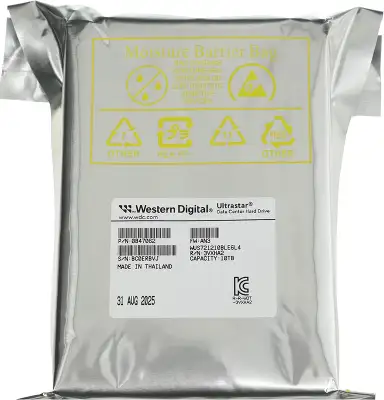 Жесткий диск WD SATA-III 10TB 0B47062 WUS721210BLE6L4 Ultrastar DC HA340 512E (7200rpm) 512Mb 3.5