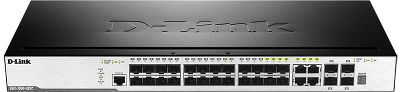 Коммутатор D-Link PROJ Управляемый L2 стекируемый коммутатор, 20x1000Base-X SFP, 4x10GBase-X SFP+, 4xCombo 1000Base-T/SFP, защита от статического электричества до 6 кВ, CLI, консольный порт RJ-45, RPS