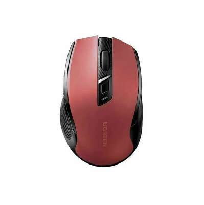 Беспроводная мышь UGREEN MU006 (25752) Ergonomic Wireless Mouse 4000DPI 2.4 GHz&BT. красный