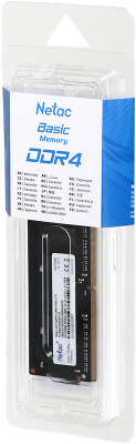 Память DDR4 4Gb 2666MHz Netac NTBSD4N26SP-04 Basic RTL PC4-21300 CL19 SO-DIMM 260-pin 1.2В single rank Ret