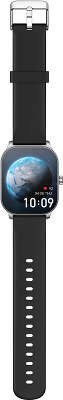 Смарт-часы Amazfit Pop 3S A2318 1.96" AMOLED корп.серебристый рем.черный (6972596107095)