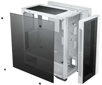 Корпус Deepcool MATREXX 55 V3 ADD-RGB WH 3F White, E-ATX, CPU Height 160mm, VGA max 370mm, USB 2.0 x 2, USB 3.0 x 1, Audio x 1, Mic x 1, int. 3.5"/2.5" x 2 , 2.5" x 2+2, Ext. 5.25" x 0