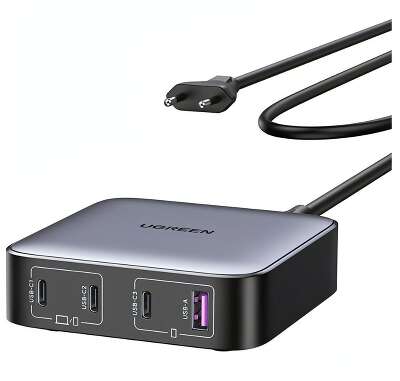 Зарядное устройство UGREEN CD328 (90928) Nexode 100W 1*USB-A+3*USB-C Desktop Fast Charger. Цвет: серый